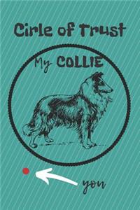 Circle of Trust My Collie Blank Lined Notebook Journal