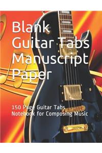 Blank Guitar Tabs Manuscript Paper