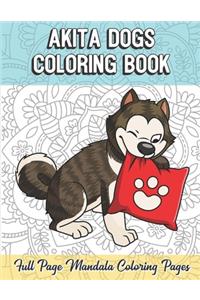 Akita Dogs Coloring Book Full Page Mandala Coloring Pages