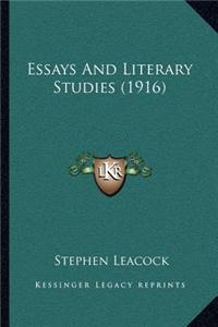 Essays and Literary Studies (1916)