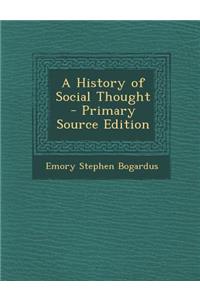 A History of Social Thought