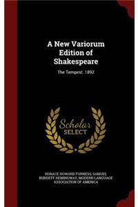 A New Variorum Edition of Shakespeare