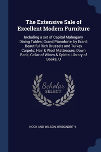 Extensive Sale of Excellent Modern Furniture