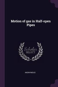 Motion of gas in Half-open Pipes