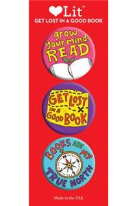 Get Lost in a Good Book 3-Button Assortment