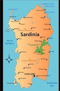 Map of Sardinia Journal: 150 Page Lined Notebook/Diary