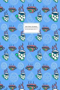 Dot Grid Journal - Dotted Notebook 8.5 X 11: Blue Teacups Soft Cover