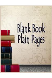 Blank Book Plain Pages