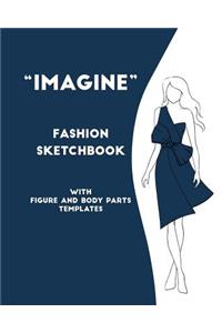 Fashion sketchbook with figure and body parts templates 