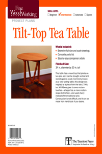 Fine Woodworking's Tilt-Top Tea Table Plan