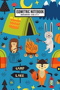 Camping Isometric Graph Paper Notebook