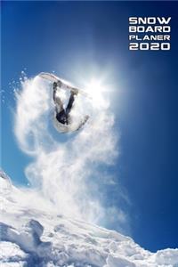 Snow Board Planer 2020 Monatlicher & Wöchentlicher Notizbuch Kalender