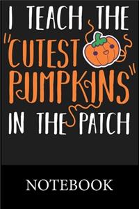 I Teach The Cutest Pumpkins In The Patch Notebook