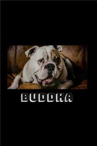 Funny English Bulldog Apparel Bulldog Buddha: Blank Lined Notebook Journal for Work, School, Office - 6x9 110 page