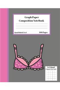 Graph Composition Notebook 5 Squares per inch 5x5 Quad Ruled 5 to 1 100 Sheets