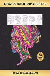 Caras de Mujer Para Colorear