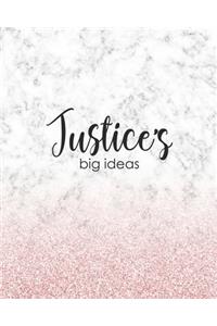 Justice's Big Ideas: Personalized Notebook - 8x10 Lined Women's Journal