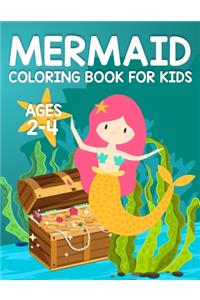 Mermaid Coloring Book for Kids Ages 2-4