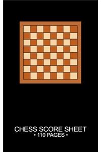 Chess Score Sheet 110 Pages