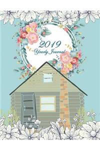 2019 Yearly Journal: Yearly Calendar Book. Monthly, Yearly Calendar Planner, Daily Weekly Monthly Planner, Organizer, Agenda, 242 Pages Large 8.5
