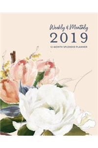 Weekly & Monthly 2019 12-Month Splendid Planner