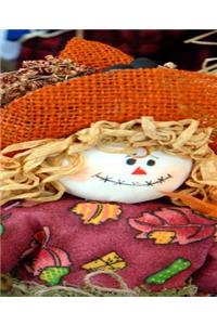 School Composition Book Happy Scarecrows Autumn Fall 130 Pages
