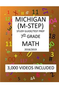 7th Grade MICHIGAN M-STEP, 2019 MATH, Test Prep