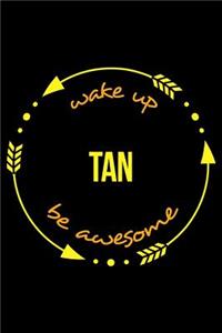 Wake Up Tan Be Awesome Notebook for a Leather Crafter, Medium Ruled Journal