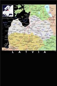 Modern Day Color Map of Latvia Journal