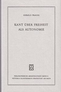 Kant Uber Freiheit Und Autonomie