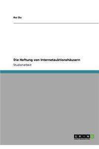 Haftung von Internetauktionshäusern