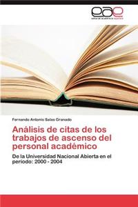 Analisis de Citas de Los Trabajos de Ascenso del Personal Academico