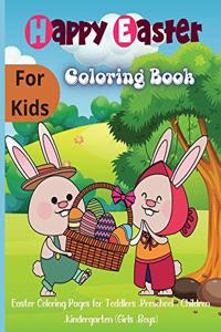 Happy Easter Coloring Book for Kids