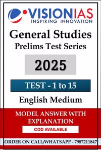 Vision IAS Prelims Test Series 1 To 15 With Solutions 2025 | English Medium | For UPSC Civil Services 2025 Photocopy