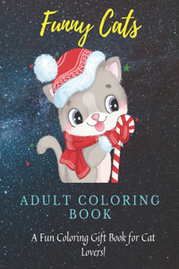 Funny Cats Adult Coloring book