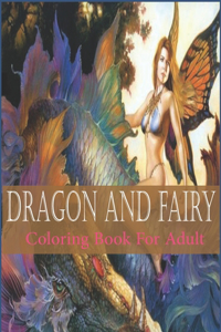 Dragon And Fairy Coloring Book For Adult