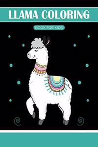 Llama coloring book for kids