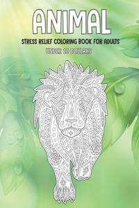 Stress Relief Coloring Book for Adults - Animal - Under 10 Dollars