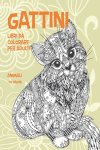 Libri da colorare per adulti - 50 pagine - Animali - Gattini