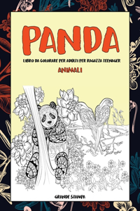 Libro da colorare per adulti per ragazza teenager - Grande stampa - Animali - Panda