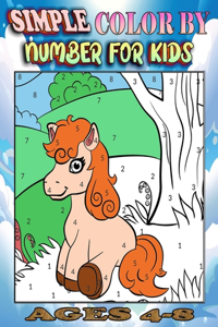 Simple Color By Number For Kids Ages 4-8