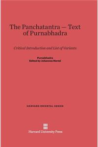 Panchatantra-Text of Purnabhadra