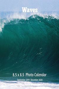 Waves 8.5 X 8.5 Calendar September 2019 -December 2020