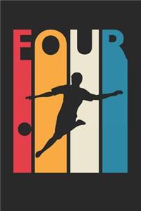 Soccer Notebook for 4 Year Old Boys and Girls - Vintage Soccer Journal - 4th Birthday Gift for Soccer Player Diary