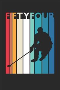 Hockey Notebook for 54 Year Old Women and Men - Vintage Hockey Journal - 54th Birthday Gift for Hockey Player Diary