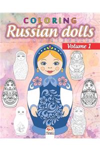 Russian dolls Coloring 1 - matryoshkas