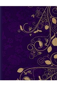Purple Golden Decorative Journal