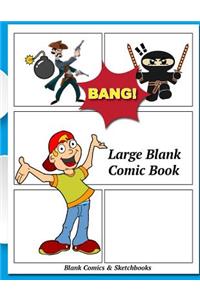 Large blank comic book