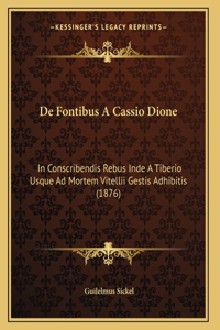 De Fontibus A Cassio Dione
