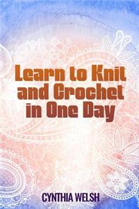 Learn to Knit and Crochet in One Day by Cynthia Welsh